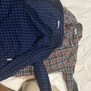 Gustin Multicolor Plaid Shirt lot of 2 made in USA